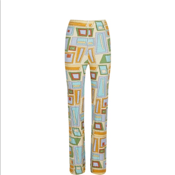 House of sunny pepperland pants sz small color puzzle print - worn once - Picture 3 of 4